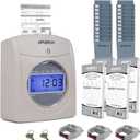 uPunch HN4500 Advanced Calculating Time Clock Bundle for Small Business: Complete Employee Time Tracking System with 200 Time Cards, Racks, Ribbons, and Keys, Large