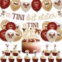 Espresso Martini Birthday Decor, A Tini Bit Older Banner Cake Topper Balloon for A Tiny Bit Older Birthday Decoration Martini Bachelorette Bridal Shower Tiny Bar Brown Party Supplies Brown