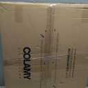 COLAMY Wooden Dining Chairs Set of 2, Modern Fabric Upholstered Kitchen Side Chairs, Farmhouse Dining Room Chair with Foot Pegs, Beige