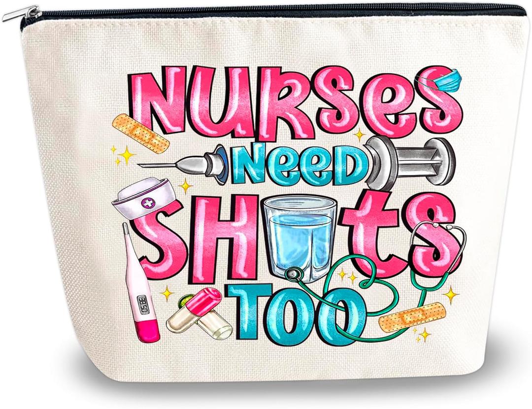 Nurses Gifts For Nurse Makeup Bag Funny Nurse Gifts For Women Graduation Gift For Nurse Female Nursing Student Nurses Week Gifts Medical Assistant Gift Appreciation Travel Makeup Bag