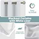BGment Blackout Curtains for Bedroom 84 Inch Length 2 Panels Set, Thermal Insulated Bedroom Curtains Soundproof Room Darkening Window Curtain Drapes, Each Grommet Curtains 52 Inch Wide, Greyish White