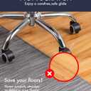 Baroyal Office Chair Mat for Hardwood Floor Under Desk Computer Rolling Chair Mat for Wood/Tile Floor Non-Slip Heavy Duty Desk Rug PVC Plastic Hard Floor Protector 48" x 60" (Gray)