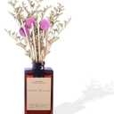 Reed Diffuser Set - Cherry Blossom Essential Oil, 5 oz/150ml Black Currant Aroma Scent Oils Bathroom Air Freshener with Flower Decoration and Diffuser Sticks, Home Fragrance for Room Decor