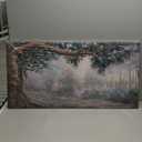 Anolyfi Forest Canvas Wall Art Nature Tree Landscape Panoramic Picture Modern Rustic Scenery Textured Painting Large Artwork Framed for Living Room Bedroom Bathroom Office Home Decor 40"x20"