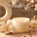 96NORTH Luxury Vanilla Soy Candles | Large 3 Wick Jar Candle | Up to 50 Hours Burning Time | 100% Natural Soy Wax | Relaxing Aromatherapy Aesthetic Candle | Housewarming Gift for Men and Women