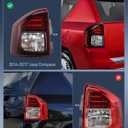 Nilight Taillight Assembly Compatible with 2014 2015 2016 2017 Jeep Compass Tail Light OE Style Rear Lamp Replacement Driver and Passenger Side w/Bulbs