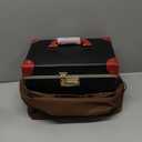 urecity Portable Retro Leather Makeup Train Case Cosmetic Organizer Case Leather Storage Box with Combination Lock (12.5", Black)