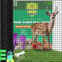 Temporary Garden Fence 7ft x 65ft, Heavy Duty Plastic Fencing with Reinforced Edges, Includes 100 Zip Ties, for Yard, Garden, Poultry, Deer & Construction Use