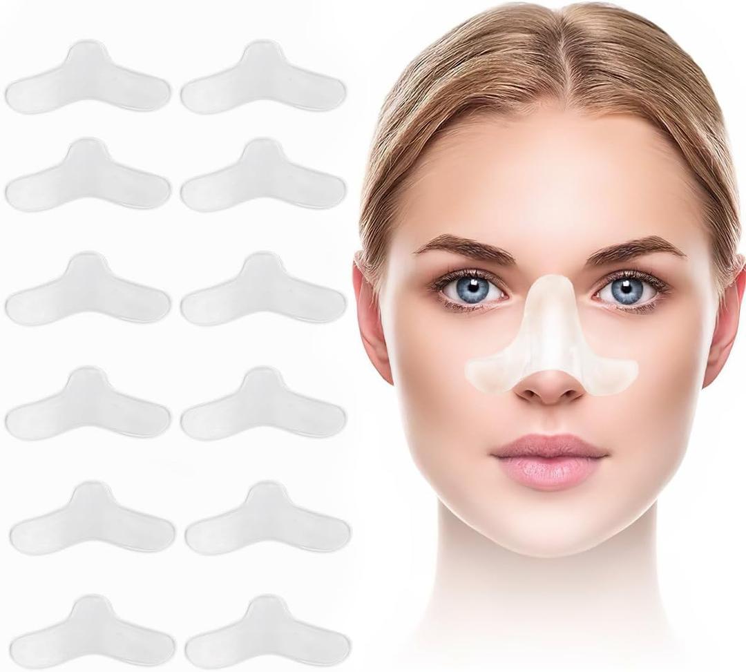 12 Pack Nasal Pads for Mask, Gel Nose Pads, Nose Gel Pad Protector for Mask, Custom Design, Can Be Trimmed to Size, Fits Most Masks, Against Irritation and Soreness