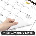 Ospelelf 2026-2027 Calendar Magnetic Desk Wall Desktop Monthly Planner from January 2026 - June 2027 Large To Do Pad with Plastic Cover for Office 17" X 12" Black