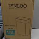 Gallon Motion Sensor Bathroom Trash Can with Lid, Automatic Garbage Bin for Bathroom, Slim Plastic Narrow Bedroom Trash Bin Garbage Can, 15L