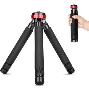 Koolehaoda Mini Tripod Table Stand Desktop Compact Tripod with 1/4" and 3/8" Screw Mount Compatible with DSLR Camera, Monopods, Tripod Head and Gimbal Grip Stabilizer (MT-02)