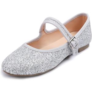 FEVERSOLE Women's Soft Cushion Extra Padded Comfort Round Toe Mary Jane Metal Buckle Fashion Ballet Flats Walking Shoes (9.5)