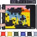 Pohxev Rubber Puzzle Mat Roll UpJigsaw Saver Pad Matt Rollup 46" x 26" Up to 1500 1000 500 Pieces, Upgraded Travel Storage Bag with 6 Sorting Trays Portable Keeper with Non-Slip Bottom.