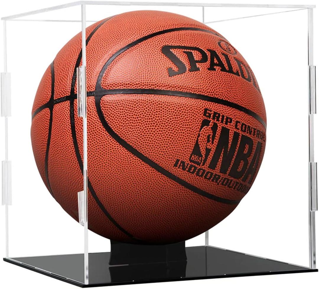 Basketball Display Case,Clear Acrylic Soccer Ball Display Case with Stand,Basketball Case Display Box for Autographed Basketball,Soccer Ball,Volleyball,Collectibles