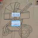 2 in 1 Baby Stroller Newborn Foldable Pushchair Folding High Landscape Infant Carriage,Toddler Pushchair Black Baby Stroller