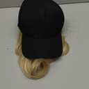 Baseball Hat Wig,Hat with Hair attached 24'' Adjustable Black Cap with Long Wavy Synthetic Hair Extensions for Women Girls(Ash Blonde Mix Bleach Blonde)