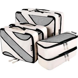 BAGAIL 6 Set Packing Cubes,Travel Luggage Packing Organizers (The Beige)