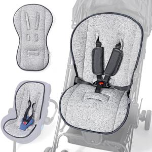 Orzbow Baby Stroller Car Seat Cushion, Breathable & Soft Infant Car Seat Insert with Air Mesh, Multifunctional Stroller Seat Liner, Carseats and High Chairs, 29.5x18'', Grey
