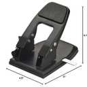Officemate Heavy Duty 2-Hole Punch, Padded Handle, Black, 50-Sheet Capacity (90082)