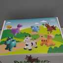 HotMax Dinosaur Bouncy Hopper Toys, Bouncy Horse for Toddlers, Inflatable Ride on Bouncy Animals, Bouncing Triceratops for Kids, Birthday Gift for 18 Months 2 3 4 Year Old Boy or Girl(Green)