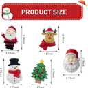 5 PCS Christmas Car Air Vent Clips, Cute Santa Elk Snowman Xmas Tree Air Conditioning Outlet Clip, Funny Christmas Dashboard Decoration