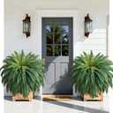 48in 96 Leaves Large Fake Ferns-Set of 2 Artificial Plants Outdoor, UV Resistant Artificial Ferns for Outdoors, Realistic Faux Boston Fern Fake Plants for Porch Home Garden Patio Hanging Decor