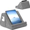 KDD Tablet Pillow Holder, Portable Inflatable Pillow iPad Stand for Lap, Bed with Phone Pocket & Stylus Mount Compatible with iPad Pro 12.9, 10.5, 9.7 Air Mini 6 5 4, Cell Phone, Galaxy Tab, E-Reader