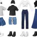 Geyoga 14 Pcs Spring Doll Clothes and Accessories for 11.5 Inch Doll Accessories Doll Denim Cotton Doll Cloth Doll Pants Shoes Casual Wear Clothes Outfits