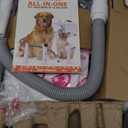 Dog Grooming Vacuum, 2.7L Dog Hair Vacuum with Clipper Nail Grinder Paw Trimmer, 3 Suction Modes, Low Noise Groomer with 7 Pet Grooming Tools, Pet Grooming Vacuum for Dogs Cats (White & Gray)