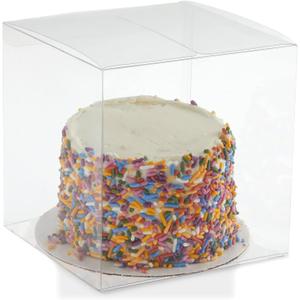 Juvale Clear Gift Boxes - Versatile Clear Boxes for Treats - Easy Assembly Wedding Favor Container with Snap-On Lid - Customizable Party Favor Display - Pack of 30, 5 x 5 x 5 in