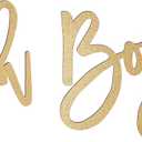 OH BOY Sign (Wooden/Gold) for Baby Shower DecorationsParty Banner, Gender Reveal, Baby Announcements, 1st Birthday Party, and Backdrop Wall Photo Prop