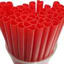 100pcs Heart Shaped Red Straws Disposable Drinking Cute Straw Individually Wrapped plastic red straw Valentines day Cocktail Party Birthday Party Bridal Shower Wedding supplies