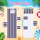 Mindsoft 1 Pcs Cover for Tanning Chair Lounge Chair Towel Cover Microfiber Chaise Lounge Towel with Face Hole and 3 Pocket for Sunbathing Outdoor Beach Pool Summer, 75.6 x 24.4 Inch (Blue)