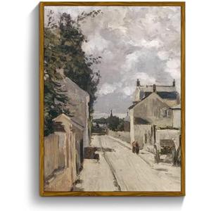 crmotu Framed Canvas Wall Art, Country Street Landscape Art Prints, Old Architecture Vintage Decor Pictures, Retro Scenery Wall Paintings for Living Room Bedroom Kitchen Rustic Farmhouse Decor 12x16in crmotu Framed Canvas Wall Art, Country Street Landscape Art Prints, Old Architecture Vintage Decor Pictures, Retro Scenery Wall Paintings for Living Room Bedroom Kitchen Rustic Farmhouse Decor 12x16in