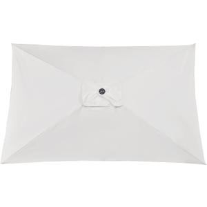 TITA-DONG Rectangular Umbrella Canopy Replacement 6 Ribs, Fade Replacement Umbrella Canopy, Heavy Duty Polyester Fabric Outdoor Shade Canopy Cover for Market Table Cantilever Parasol Top Cover(Milky