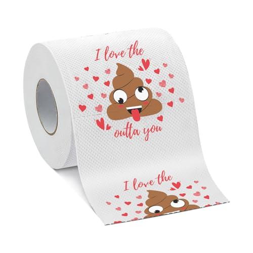 Valentines Day Gifts for Him/Her,Novelty Toilet Paper Romantic Gag Gifts for Couples Men Women Boyfriend Girlfriend Wife Husband,Prank Decor for Anniversary Wedding Birthday Christmas Party Supplies