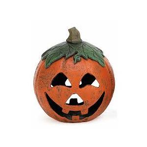 Cast Iron Jack O Lantern Candle Holder, Lighted Pumpkin Decor for Outside, Faux Pumpkin Lantern for Porch, Patio & Tabletop Halloween Decoration