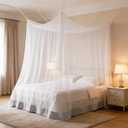 Mosquito Net for Bed, Canopy Bed Curtains for Full Queen Size Bed, Large White Bed Canopy Netting for Bedroom Camping Outdoor Travel, 23.6"W x 102.4"L
