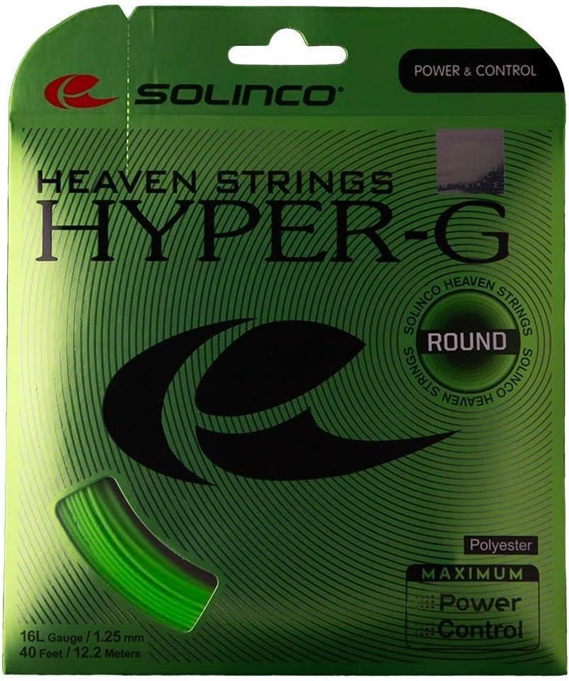 Solinco Hyper-G Round Tennis String, 18, Green