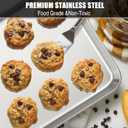 Baking Sheet Cookie Sheet Set of 2, Umite Chef Stainless Steel Baking Pans Tray Professional 16 x 12 x 1 inch, Non Toxic & Healthy, Mirror Finish & Rust Free, Easy Clean & Dishwasher Safe