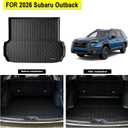 Floor Mats Compatible with 2026 Subaru Outback Premium/Limited/Touring/Wilderness/Limited XT/Touring XT with Cargo Liners TPE All Weather Protection Floor Liners with Trunk Mat 4pc-Black