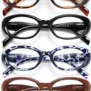 EYEURL Reading Glasses for women Oval Blue Light Blocking Glasses Computer Readers for Women Anti-Glare/UV Rays Eyeglasses with Spring Hinges 2.25