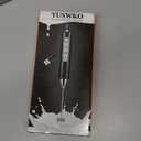 YUSWKO Black Handheld Milk Frother Wand for Coffee, Rechargeable Electric Whisk with 3 Heads 3 Speeds Drink Mixer Coffee Frother For Latte, Cappuccino, Hot Chocolate, Egg