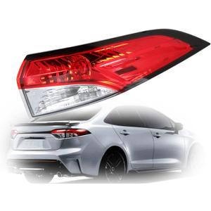 munirater 1-Pack Right Outer Rear Tail Light Brake Lamp Replacement for 2020 2021 Toyota Corolla Passenger Side 81551-12D10 TO2805149