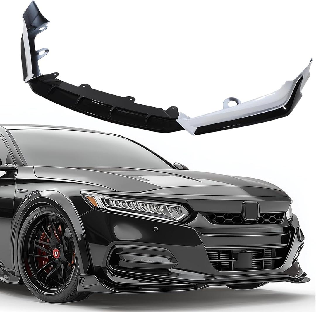 Front Bumper Lip Spoiler Splitter Body Kit ABS Fit for Honda Accord 2018 2019 2020 ACR Painted White Pearl Front Bumper Lip Splitter Kit
