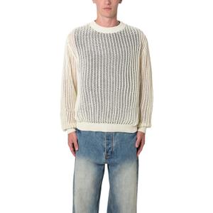 mnml Men's Men's Mesh Knit Sweater (XX-Large, Ivory)