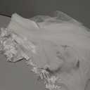 Chapel Length Sequin Lace Floral Wedding Bridal Veil with Comb
