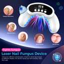 Nail Fungus Laser Treatment LED Light Device-Nail Fungus Treatment,Solution for Damaged Discolored Thick Toenails & Fingernails - White