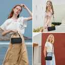 KouLi Buir PU Leather Crossbody Purse for Women Trendy Small Barrel Hobo Shoulder Handbag Lightweight Daily Purse